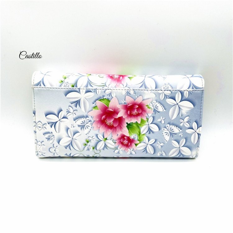 Woman wallet with flower printing